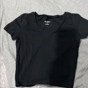 Crop mini black tank